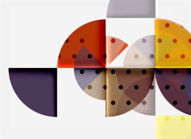 Siyah arka plan üzerine daire öğeleri