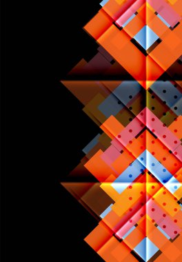 Siyah arka plan üzerinde renkli oklar