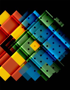Siyah arka plan üzerinde renkli oklar