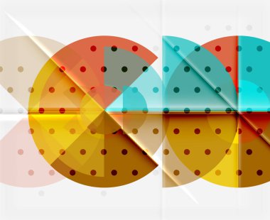 Geometrik daire soyut afiş