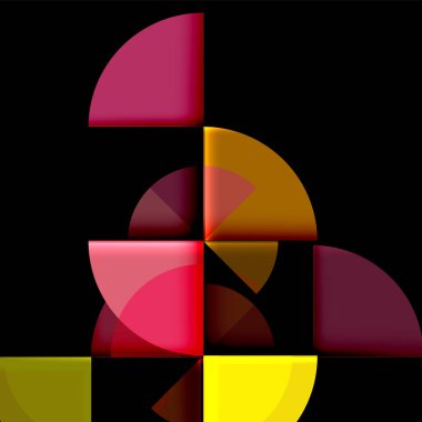 Geometrik daire soyut afiş