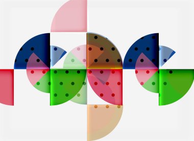 Geometrik daire soyut afiş