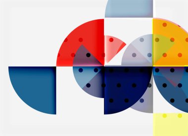 Geometrik daire soyut afiş