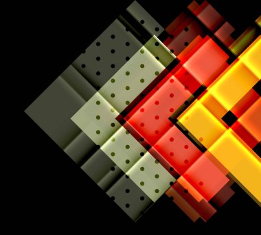 Siyah arka plan üzerinde renkli oklar