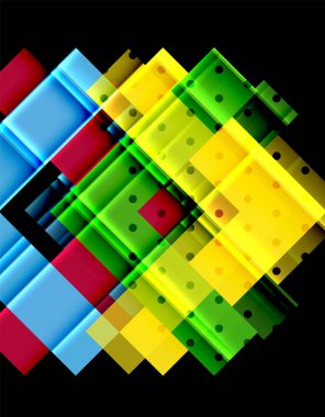 Siyah arka plan üzerinde renkli oklar