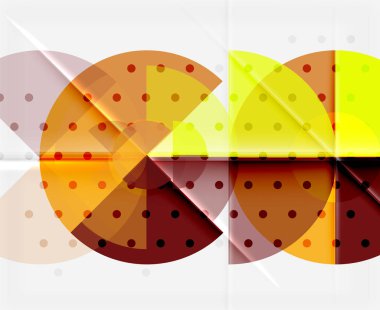 Siyah arka plan üzerine daire öğeleri