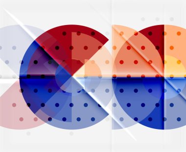 Siyah arka plan üzerine daire öğeleri