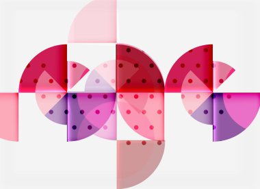 Siyah arka plan üzerine daire öğeleri