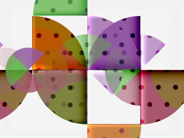 Siyah arka plan üzerine daire öğeleri