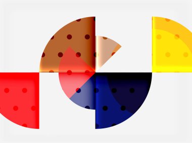 Siyah arka plan üzerine daire öğeleri