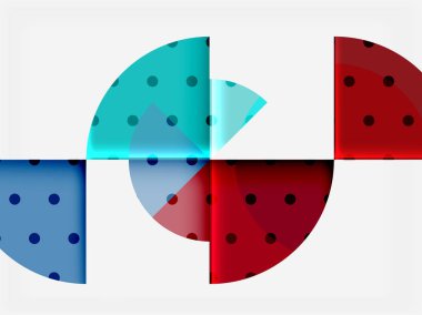 Siyah arka plan üzerine daire öğeleri