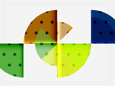 Siyah arka plan üzerine daire öğeleri