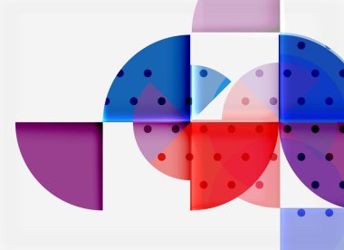 Siyah arka plan üzerine daire öğeleri