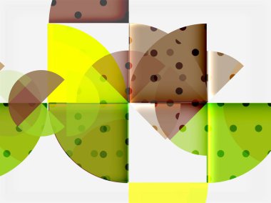 Siyah arka plan üzerine daire öğeleri