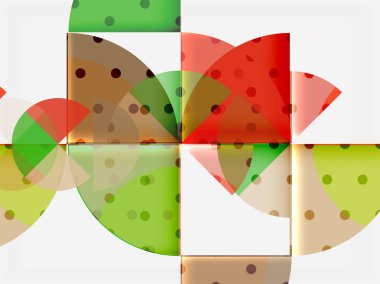 Siyah arka plan üzerine daire öğeleri