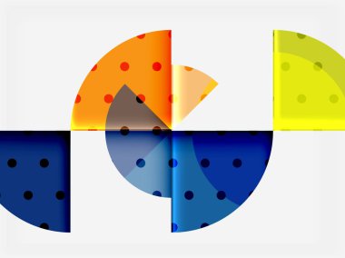 Siyah arka plan üzerine daire öğeleri