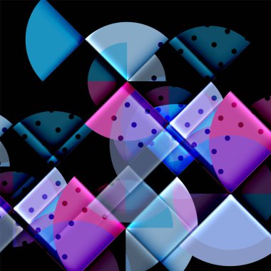 Geometrik daire soyut afiş