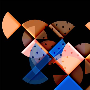 Geometrik daire soyut afiş