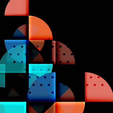 Geometrik daire soyut afiş