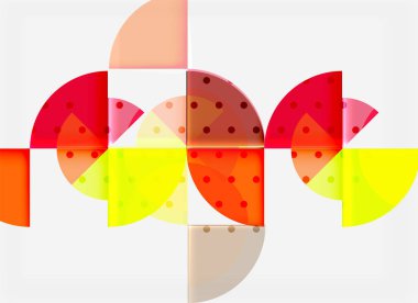 Geometrik daire soyut afiş