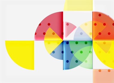 Geometrik daire soyut afiş