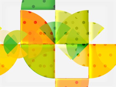 Geometrik daire soyut afiş