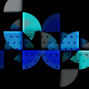 Geometrik daire soyut afiş