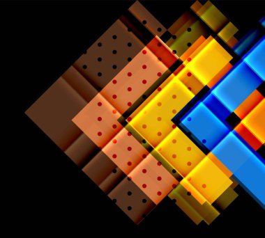 Siyah arka plan üzerinde renkli oklar