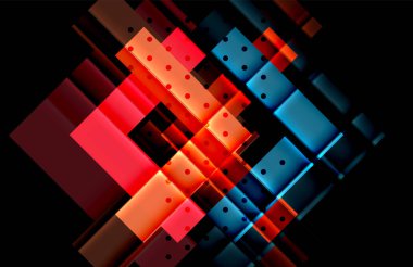 Siyah arka plan üzerinde renkli oklar