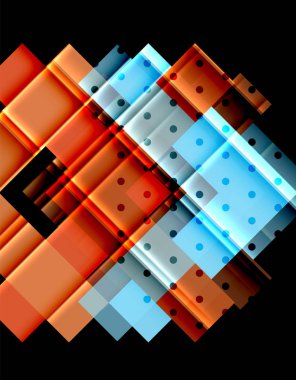 Siyah arka plan üzerinde renkli oklar