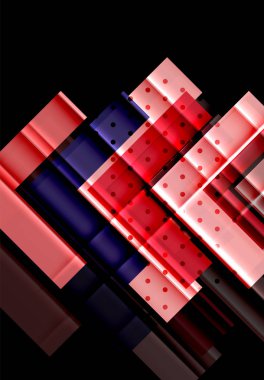 Siyah arka plan üzerinde renkli oklar