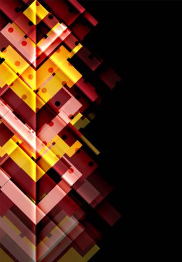 Siyah arka plan üzerinde renkli oklar