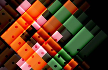 Siyah arka plan üzerinde renkli oklar