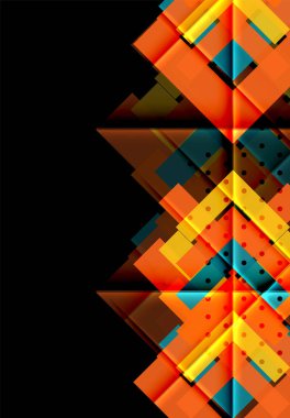 Siyah arka plan üzerinde renkli oklar