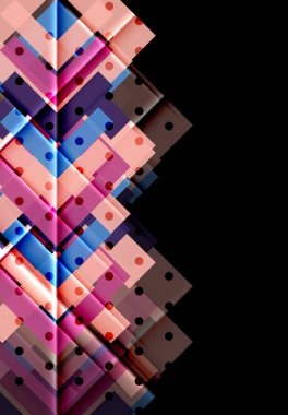 Siyah arka plan üzerinde renkli oklar