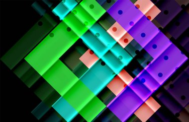 Siyah arka plan üzerinde renkli oklar