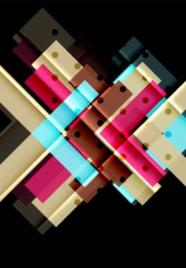 Siyah arka plan üzerinde renkli oklar