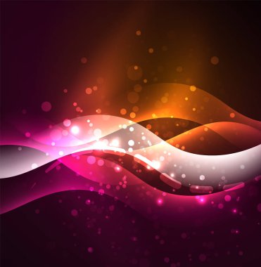 Parlayan dalga, duman tasarım dalgalı çizgiler vektör