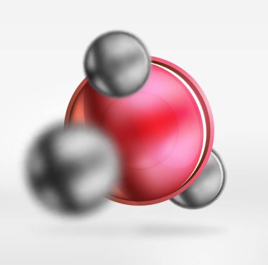 Bulanık teknik küreler ve parlak ve metalik yüzeyli yuvarlak daire