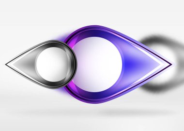 Arka plan, cam en az yuvarlak ve bulanık etkileri ile 3B alanda ok şekilleri