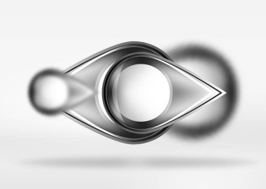 Arka plan, cam en az yuvarlak ve bulanık etkileri ile 3B alanda ok şekilleri