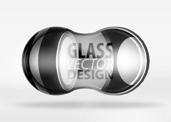 3d techno glass bubble design — Stock Vector