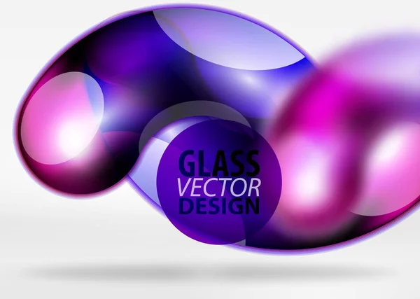 Digitale techno abstracte achtergrond, grijze 3D-ruimte met glas bochtige bubble — Stockvector