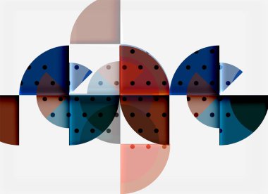 Geometrik daire soyut afiş