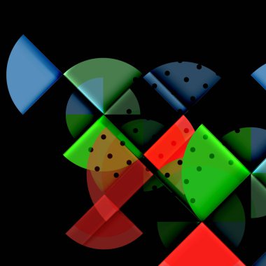 Geometrik daire soyut afiş