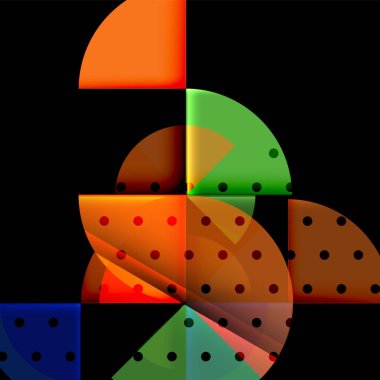 Geometrik daire soyut afiş