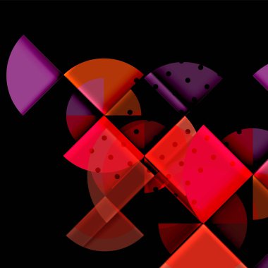 Geometrik daire soyut afiş