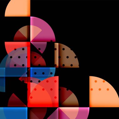 Geometrik daire soyut afiş