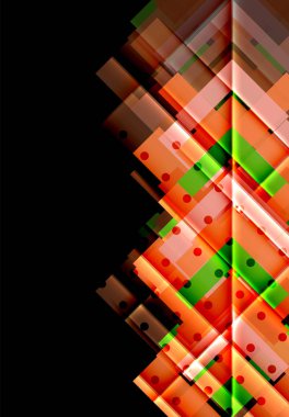 Siyah arka plan üzerinde renkli oklar