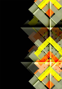 Siyah arka plan üzerinde renkli oklar